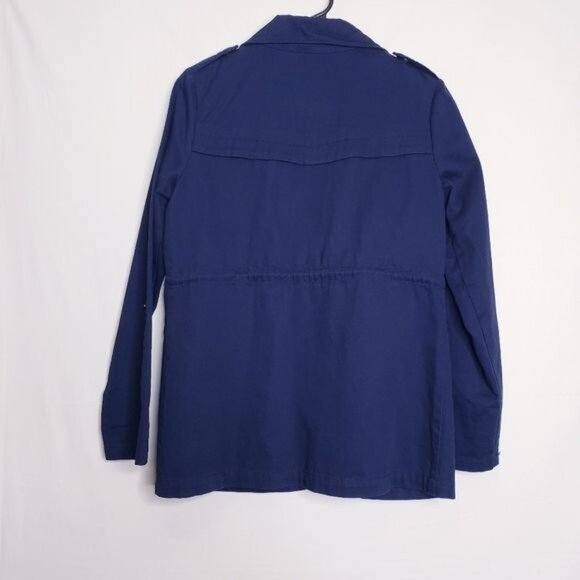 Gap Navy Blue Convertible Sleeve Cotton Utility Field Jacket Women's Size Small - Picture 5 of 13
